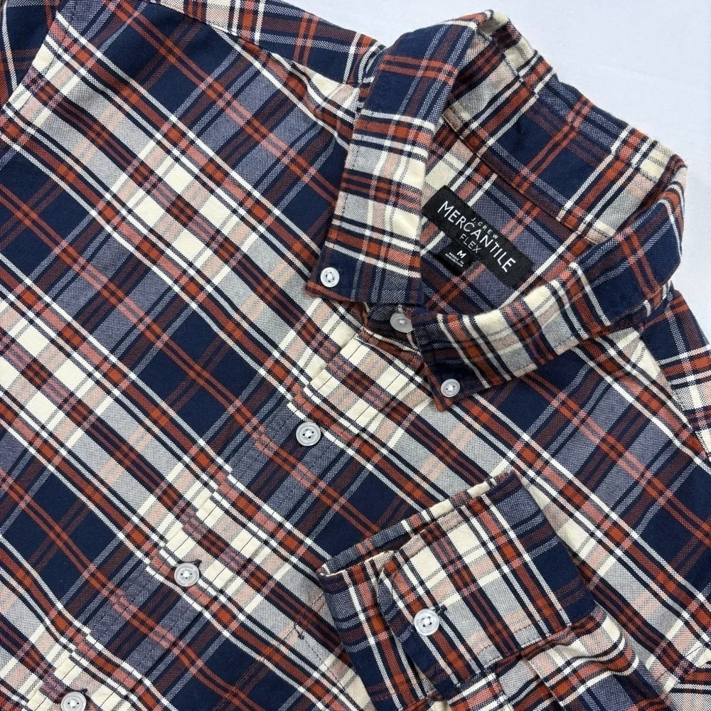 J. Crew Factory Men’s Merchantile Flex Plaid Button Down Shirt | Size M